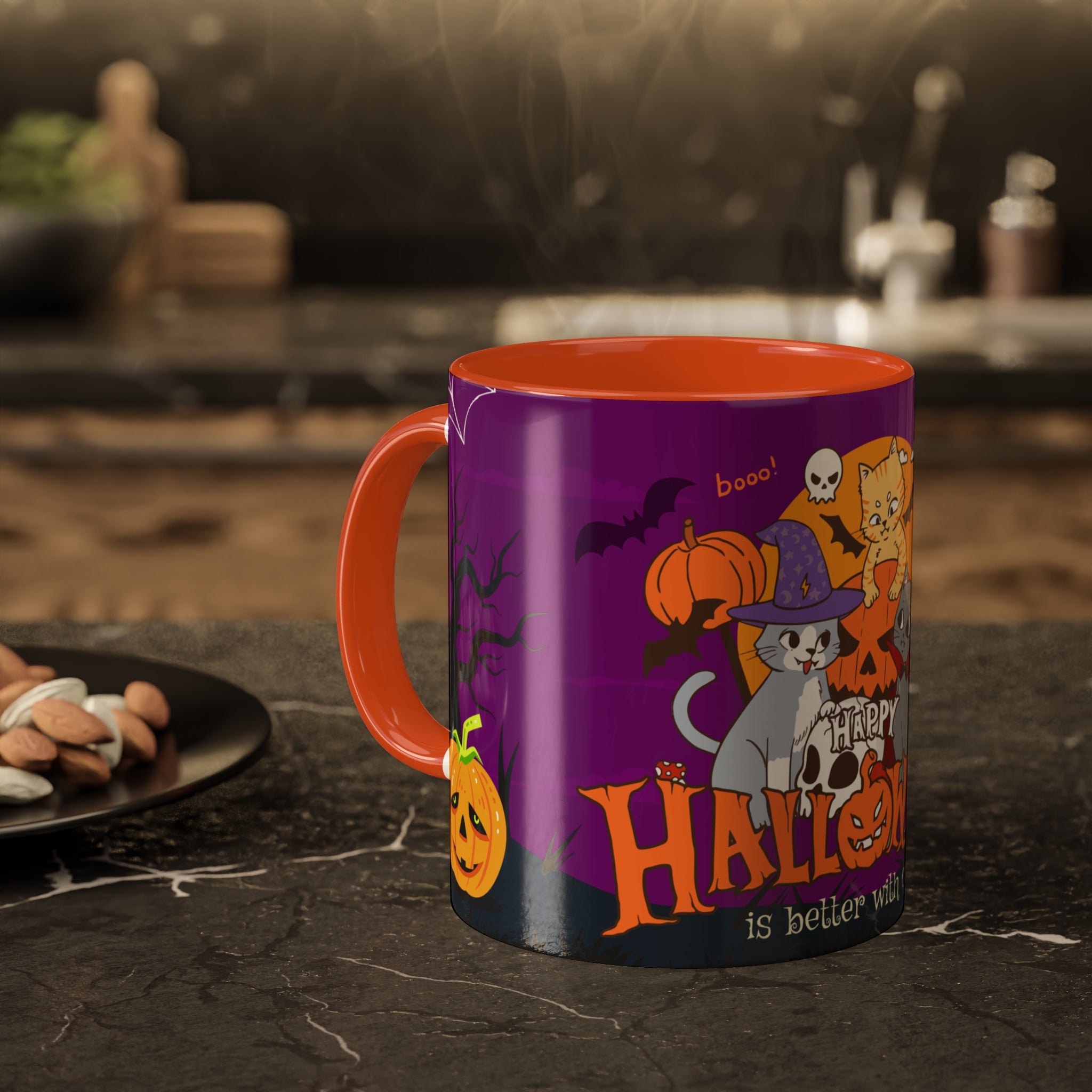 Happy Halloween is Better with Cats | Colorful Mugs
